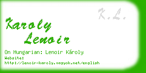 karoly lenoir business card